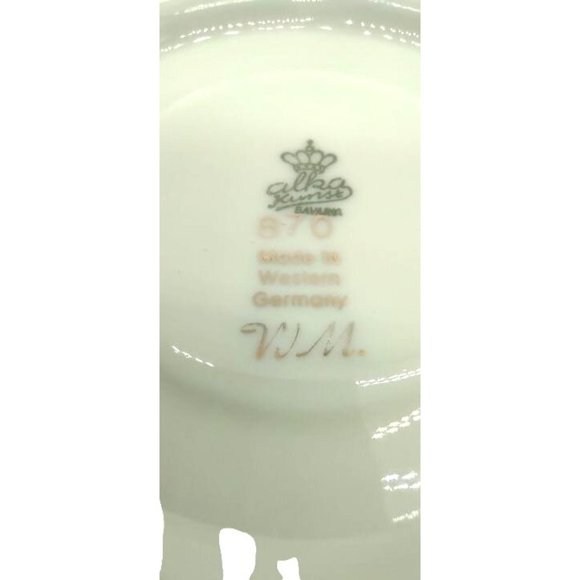 Cup and Saucer Alka Demitasse Bavaria White and 22 K Gold Number 870 - Picture 6 of 6